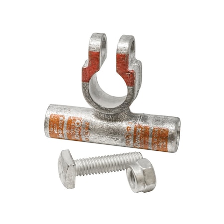 A & I Products Battery Terminal, Pos. Copper Crimp, 2/0 Ga.  4" x4" x1" A-4320005P-B